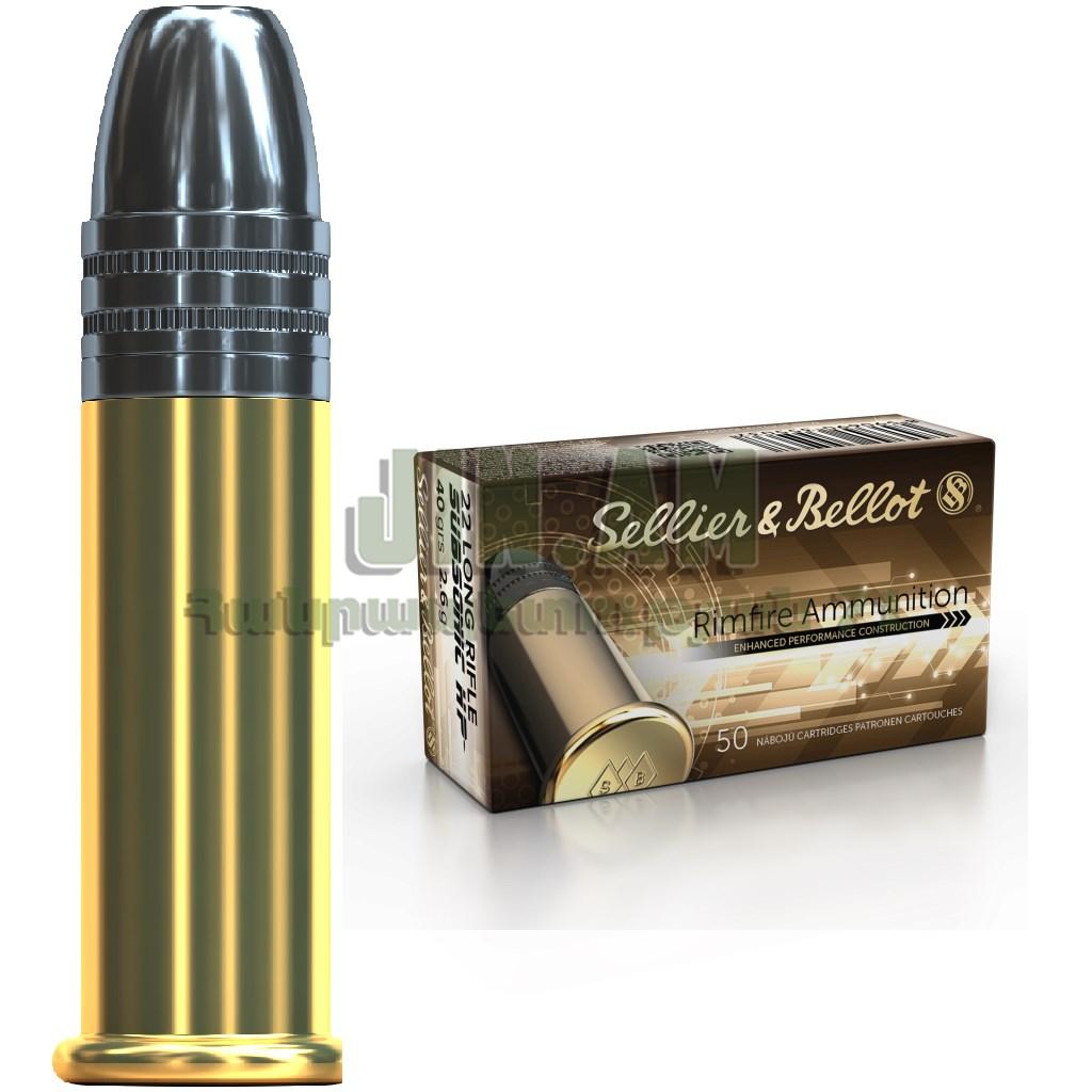 .22LR 2.6g Sellier & Bellot Subsoic HP